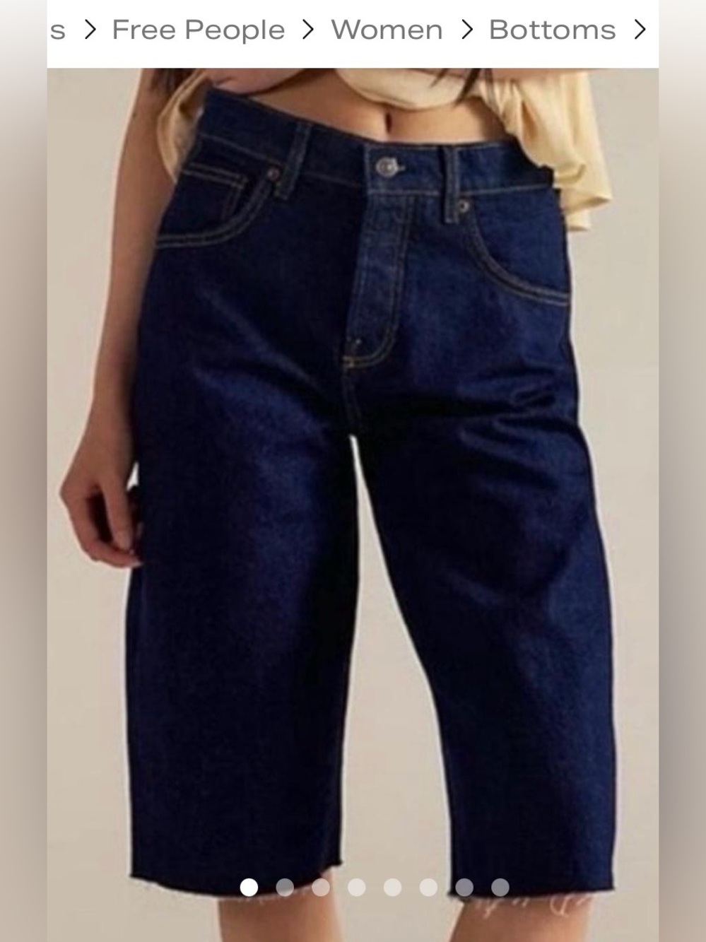 Free People High-Rise Wide Leg Women's Capris Jam Session 27